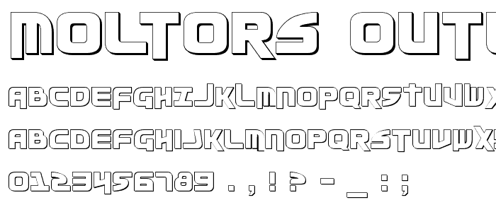 Moltors Outline font